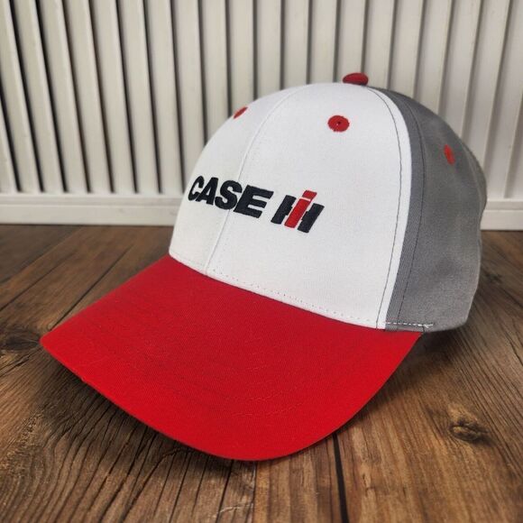 K-Products Case International Hat Cap Snapback White Red Farmer Mens Implement - Picture 1 of 11